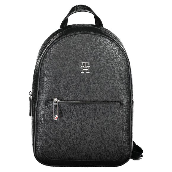 Tommy Hilfiger Black Polyurethane Backpack